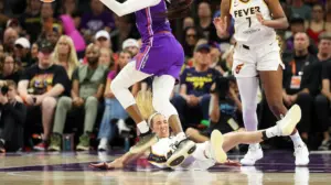 WNBA player who battered Caitlin Clark elbows another Fever star in the face, but there's a catch