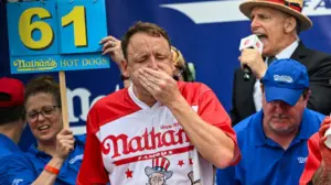 Joey Chestnut reveals foods he won't eat in competition as he tours minor league stadiums for local delicacies
