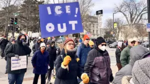 Ohio school counselor's ‘You can't love God and ICE’ sign stirs controversy