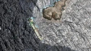 Satellite images show evidence of oil leak spreading from sanctioned vessel near Oman