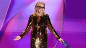 Sitcom star Candice Bergen reveals that she accidentally lit a Swiss restaurant on fire