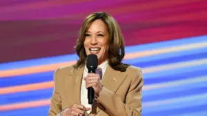 Kamala Harris uses flower analogy to explain social media algorithms while discussing AI, midterms