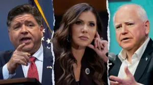 Blue-state governors move to keep heat on Noem as DHS fires back