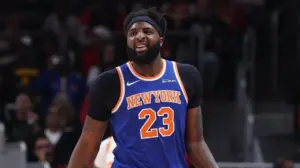 Knicks center Mitchell Robinson seems to be fired up about playing Game 3 in front of President Trump