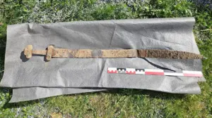 Ancient Viking sword discovered 'sticking up out of the ground' after 1,300 years