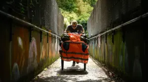 Veteran walked across four continents and just swam the English Channel to return home