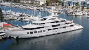 Mysterious $150M superyacht docks in LA with hidden name and magical connection