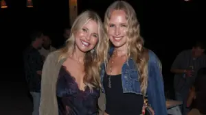 Christie Brinkley and Sailor Brinkley Cook twin in denim at John Mayer's show in New York