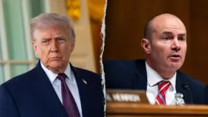 Severed Trump head painting displayed at Utah Pride event; kids invited to hit Mike Lee piñata