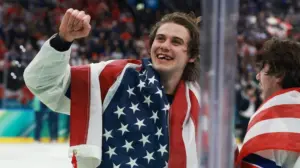 US Olympic hockey hero Jack Hughes opens up about support for women's team amid backlash over Trump's joke