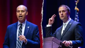 Jones and Miyares clash over murder texts as Dem repeatedly invokes Trump at heated, high-stakes debate