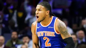 Knicks tie multiple NBA Playoffs records for three-pointers to sweep 76ers in Game 4