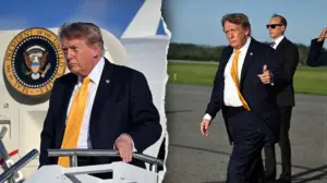 Trump appears to debut darker hair, sparking online buzz