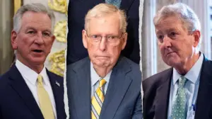 'Somebody needs to do something': GOP senators split as Tuberville demands McConnell answers