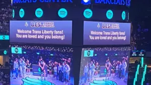 NY Liberty run pro-trans messages on scoreboard vs Fever as protesters erupt outside arena, refuse interview